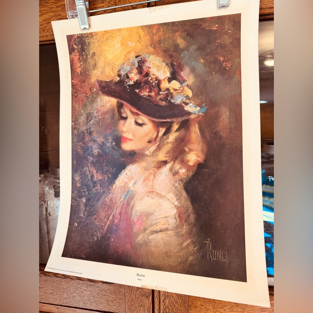 1969 Print of Manon by Edward Runci Portrait Art